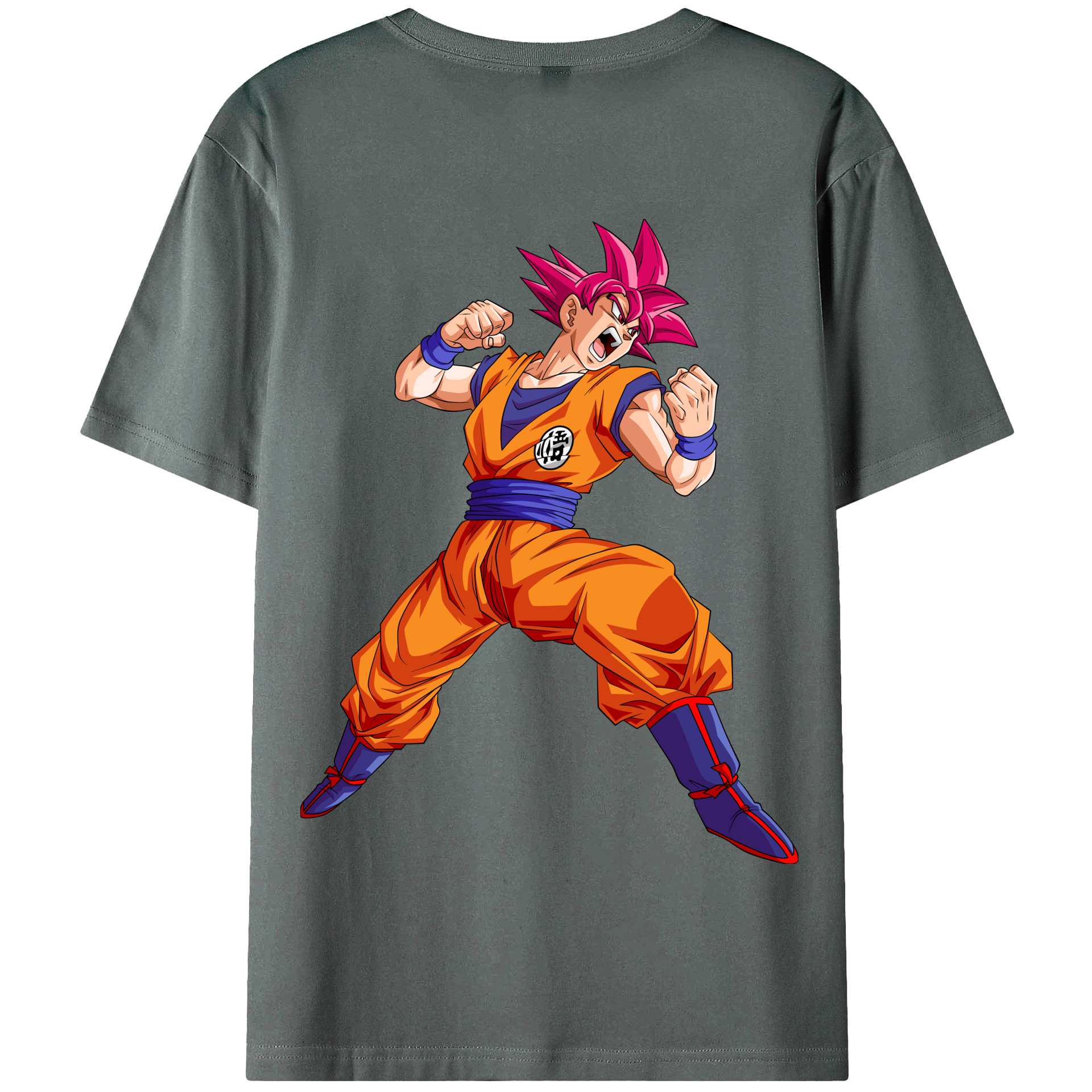 （画像用） ドラゴンボール 孫悟空（そん ごくう）Son Goku カカロット DRAGON BALL Kakarotto 綿100％半袖Tシャツ（背面プリント）